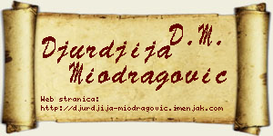 Đurđija Miodragović vizit kartica